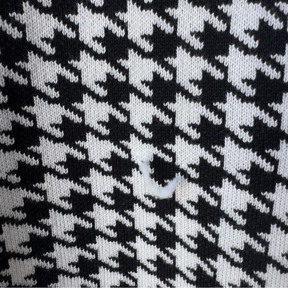 Fashion Nova Black and White “Sandra” Houndstooth Long Sleeve mini Dress - Picture 7 of 12